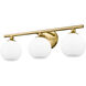 Neoma 3 Light 21.75 inch Modern Gold Vanity Wall Light