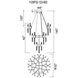 Orgue LED 32 inch Satin Gold Down Chandelier Ceiling Light