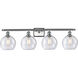 Ballston Athens LED 36 inch Brushed Satin Nickel Bath Vanity Light Wall Light in Seedy Glass, Ballston