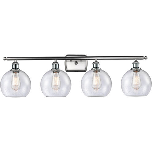 Ballston Athens LED 36 inch Brushed Satin Nickel Bath Vanity Light Wall Light in Seedy Glass, Ballston