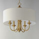 Bongo 5 Light 22 inch Natural Aged Brass Multi-Light Pendant Ceiling Light