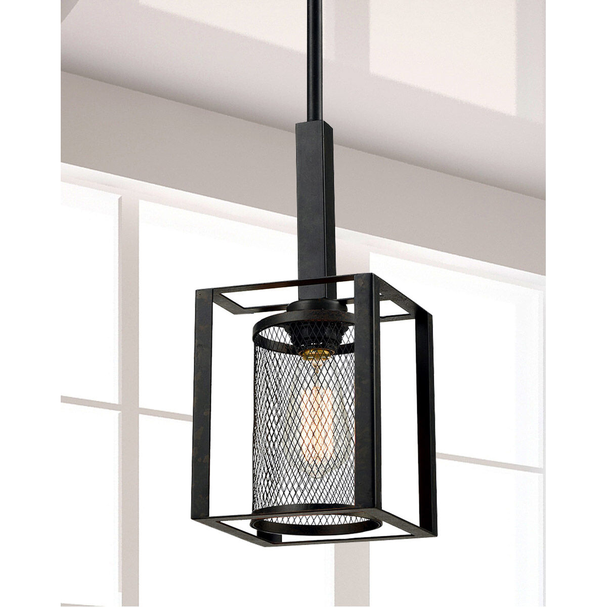 Springdale LED 7 inch Antique Bronze Mini Pendant Ceiling Light