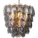 Elias 5 Light 23.62 inch Vintage Brass and Handmade Smoke Glass Pendant Ceiling Light