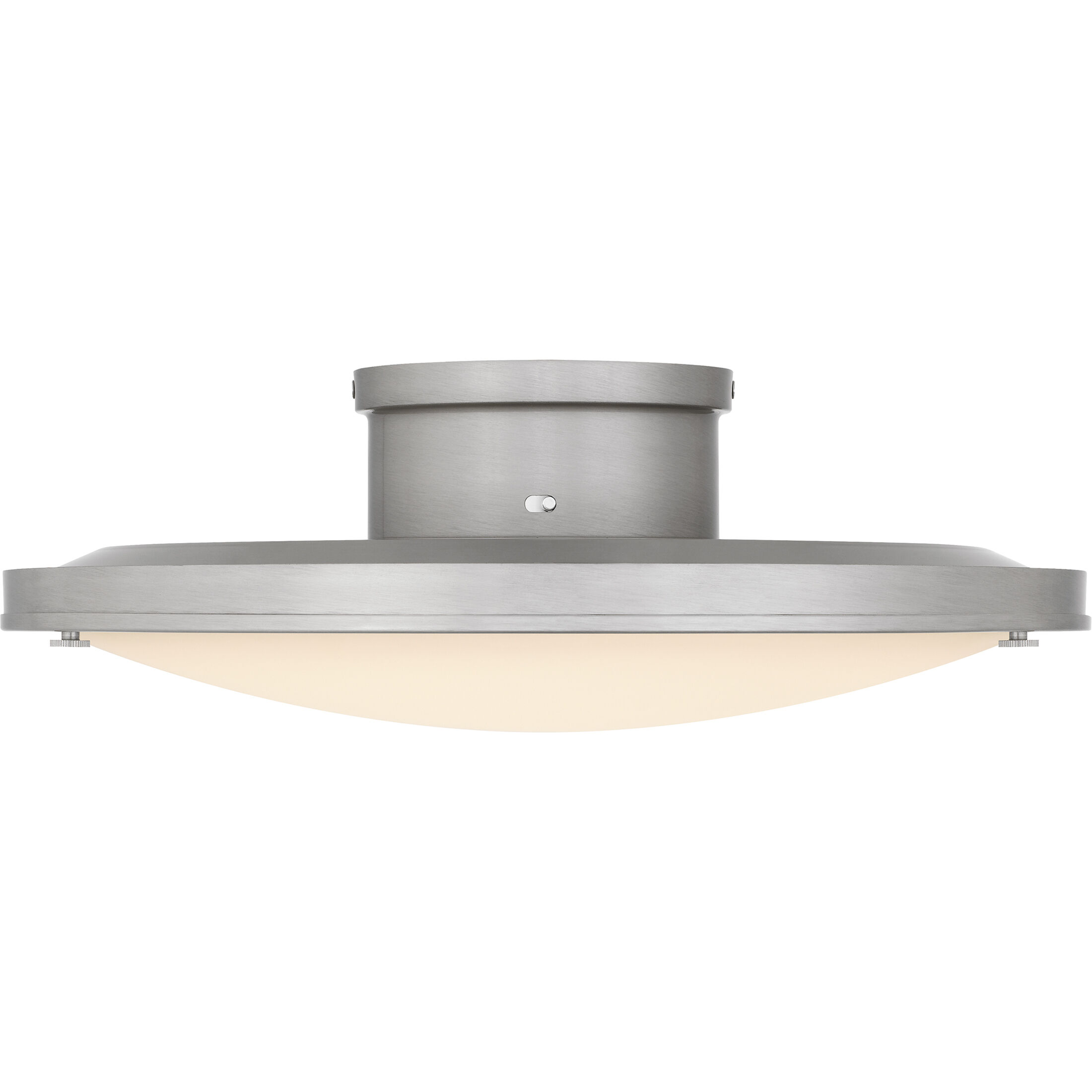 Donne LED 15.75 inch Brushed Nickel Semi-Flush Mount Ceiling Light, Medium