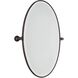 Pivot Mirrors 36 X 27 inch Dark Brushed Bronze Mirror in Dark Brushed Bronze Plated, Oval Beveled