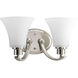 Joy 2 Light 14 inch Brushed Nickel Bath Vanity Wall Light