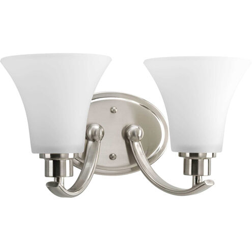 Joy 2 Light 14 inch Brushed Nickel Bath Vanity Wall Light