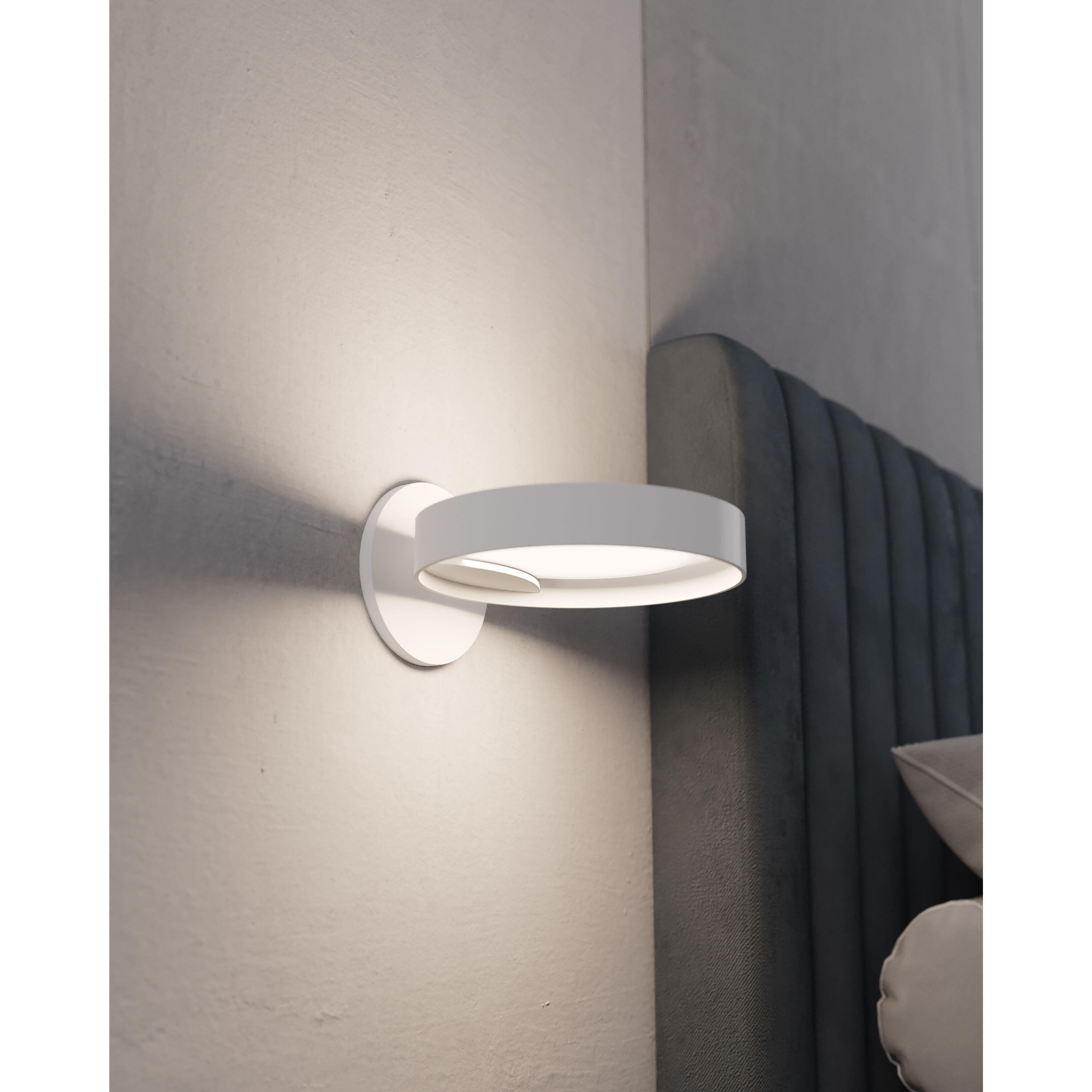 Light Guide Ring LED 8 inch Satin White Wall Sconce Wall Light