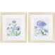 Florals Collection Blue Framed Art
