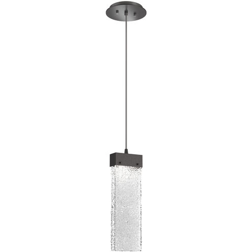 Parallel LED 2.3 inch Graphite Pendant Ceiling Light in 3000K LED, Clear Rimelight