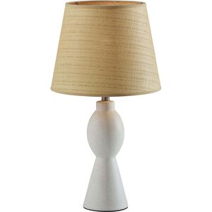 Everest 25.5 inch 100.00 watt White Ceramic Table Lamp Portable Light, Simplee Adesso