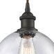 Ballston Athens 1 Light 8 inch Oil Rubbed Bronze Mini Pendant Ceiling Light in Seedy Glass, Ballston