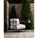 Parga 25 X 14 inch Black / Marble Look Outdoor End Table
