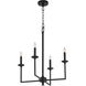Eldorado 4 Light 22 inch Matte Black Chandelier Ceiling Light