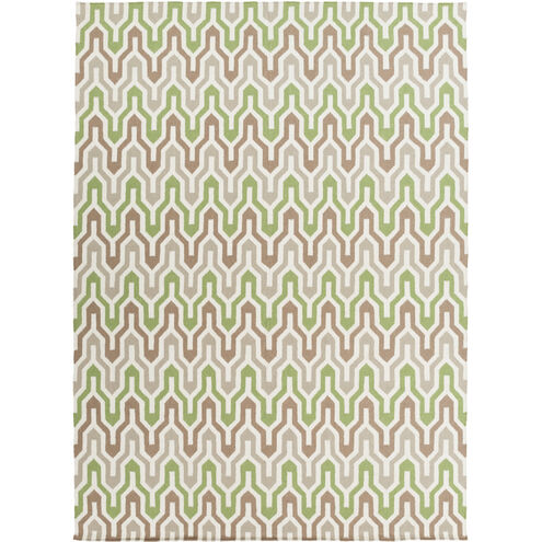 Fallon 132 X 96 inch Dark Green, Ivory, Camel Rug
