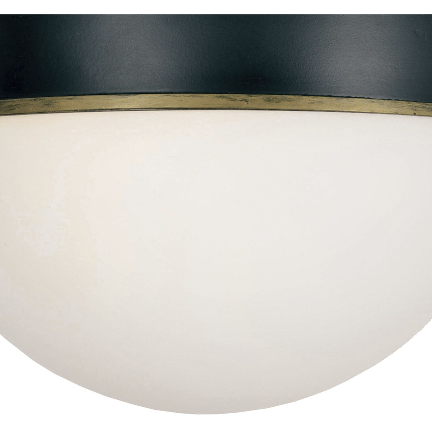 Capsule 2 Light 8 inch Matte Black/Textured Gold Outdoor Flush, Brian Patrick Flynn