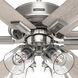 Fonthill 52 inch Brushed Nickel with Light Gray Oak Blades Ceiling Fan