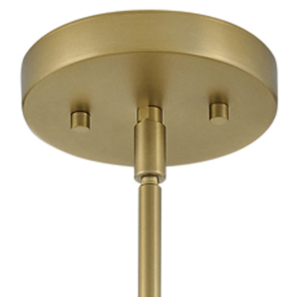 Milo LED 16 inch Lacquered Brass with Black accents Pendant Ceiling Light