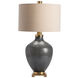 Liam 34 inch 150 watt Black and Soft Brass Table Lamp Portable Light