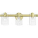 Munich 3 Light 23 inch Satin Brass Vanity Sconce Wall Light