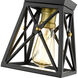 Trestle 1 Light 6 inch Matte Black and Olde Brass Flush Mount Ceiling Light