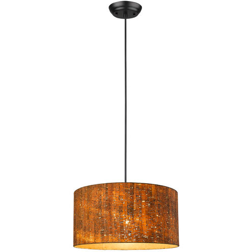 Lisbon 1 Light 18 inch Matte Black Pendant Ceiling Light