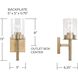 Mason 1 Light 5 inch Aged Brass Sconce Wall Light