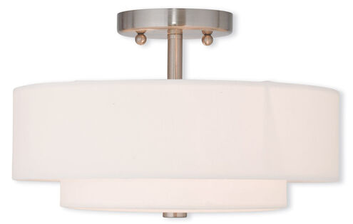 Claremont 2 Light 13 inch Brushed Nickel Semi-Flush Mount Ceiling Light