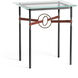 Equus 25.1 X 22 inch Black and Modern Brass Side Table in Leather British Brown, Black/Modern Brass