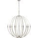 Rotunde 10 Light 38 inch Matte White with Polished Nickel Chandelier Ceiling Light in Matte White/Polished Nickel