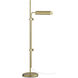 Satire 55 inch 10.00 watt Brushed Brass Floor Lamp Portable Light