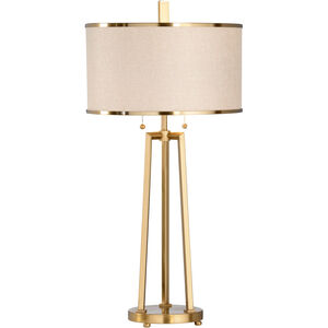 Wildwood 33 inch 60 watt Antique Brass Table Lamp Portable Light