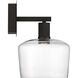 Port Nine Wall Sconce Wall Light in Clear, Matte Black