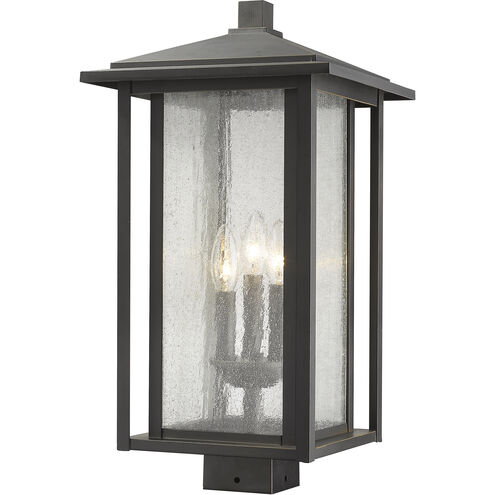 Aspen 3 Light 20.87 inch Oil Rubbed Bronze Outdoor Post Mount Fixture