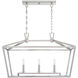 Townsend 3 Light 32 inch Satin Nickel Linear Chandelier Ceiling Light, Essentials