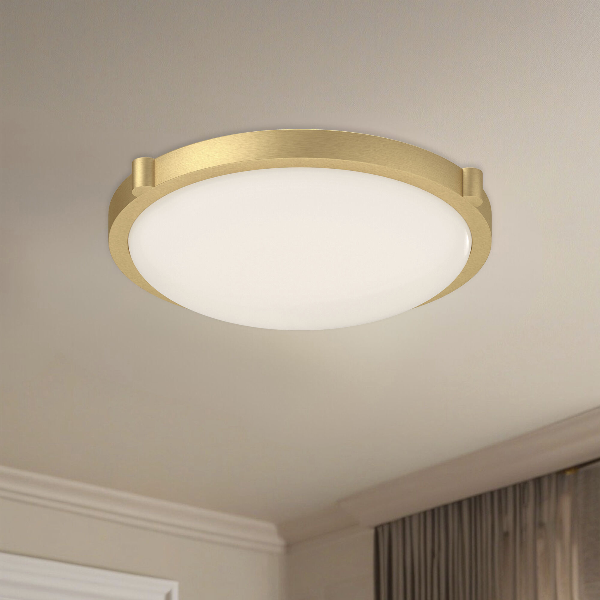 Floyd LED 13 inch Brushed Gold Flush Mount Ceiling Light