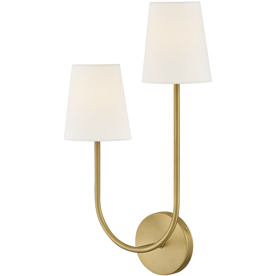 Cora Sconce Wall Light in Lacquered Brass