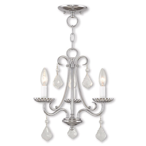 Daphne 3 Light 14 inch Polished Chrome Mini Chandelier Ceiling Light