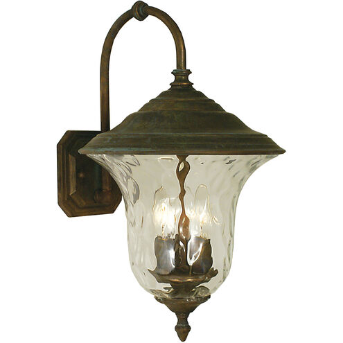 Hartford 3 Light 18 inch Siena Bronze Exterior Wall Mount in Sienna Bronze