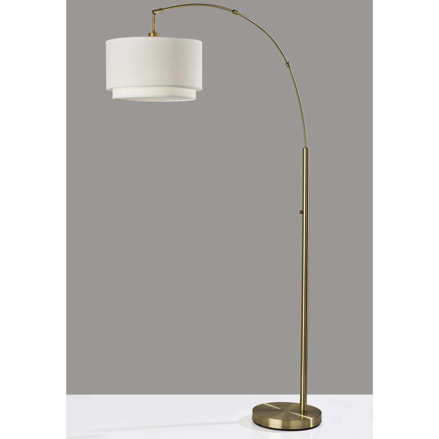 Brinkley 73.5 inch 100.00 watt Antique Brass Arc Floor Lamp Portable Light
