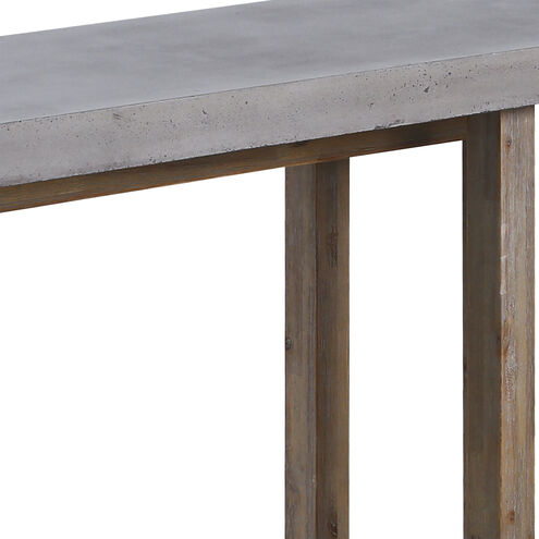 Merrell 63 X 16 inch Polished Concrete with Atlantic Brushed Console Table