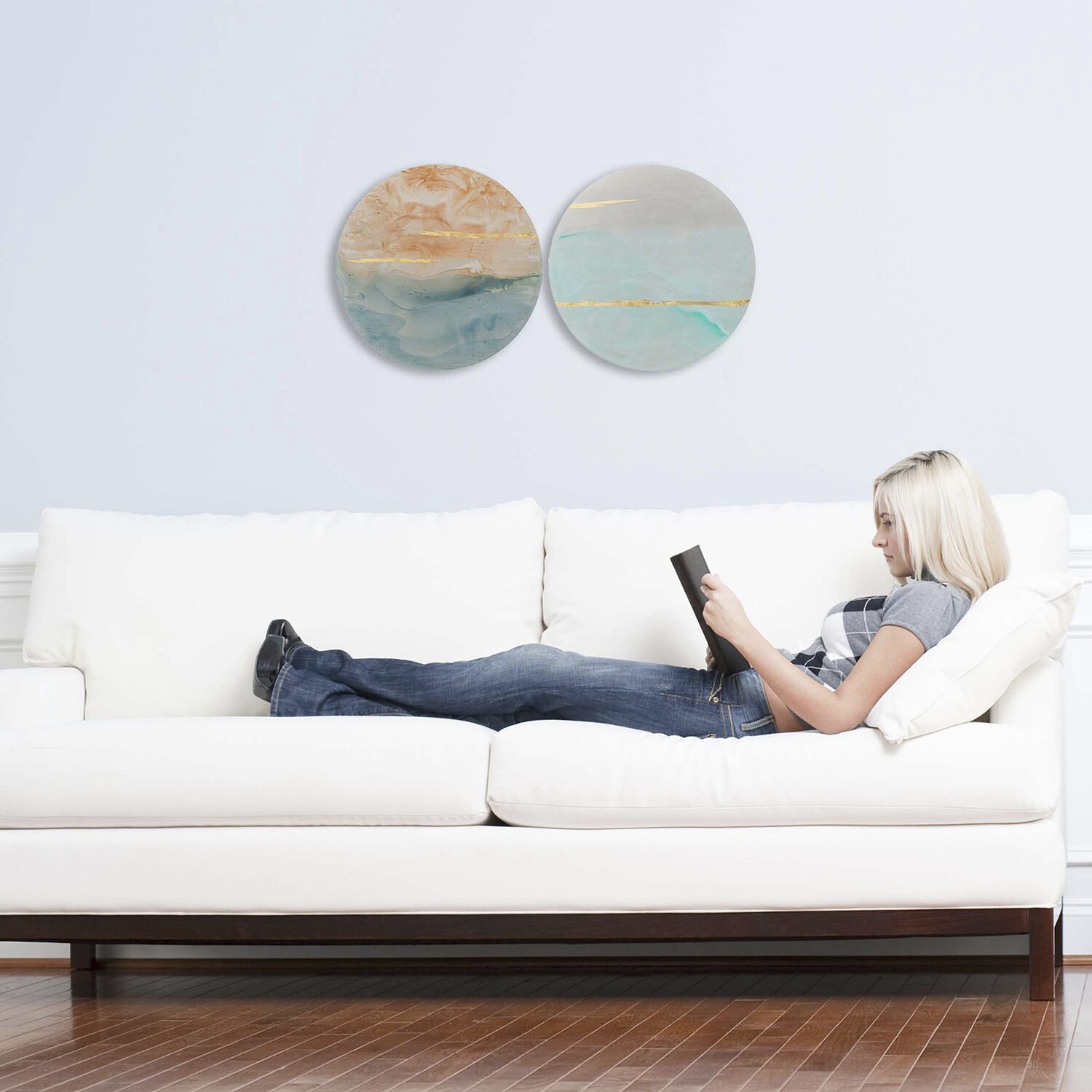 Horizons 2962 Multi and Orange and Blue and Metallic Wall Sculpture, The Studio