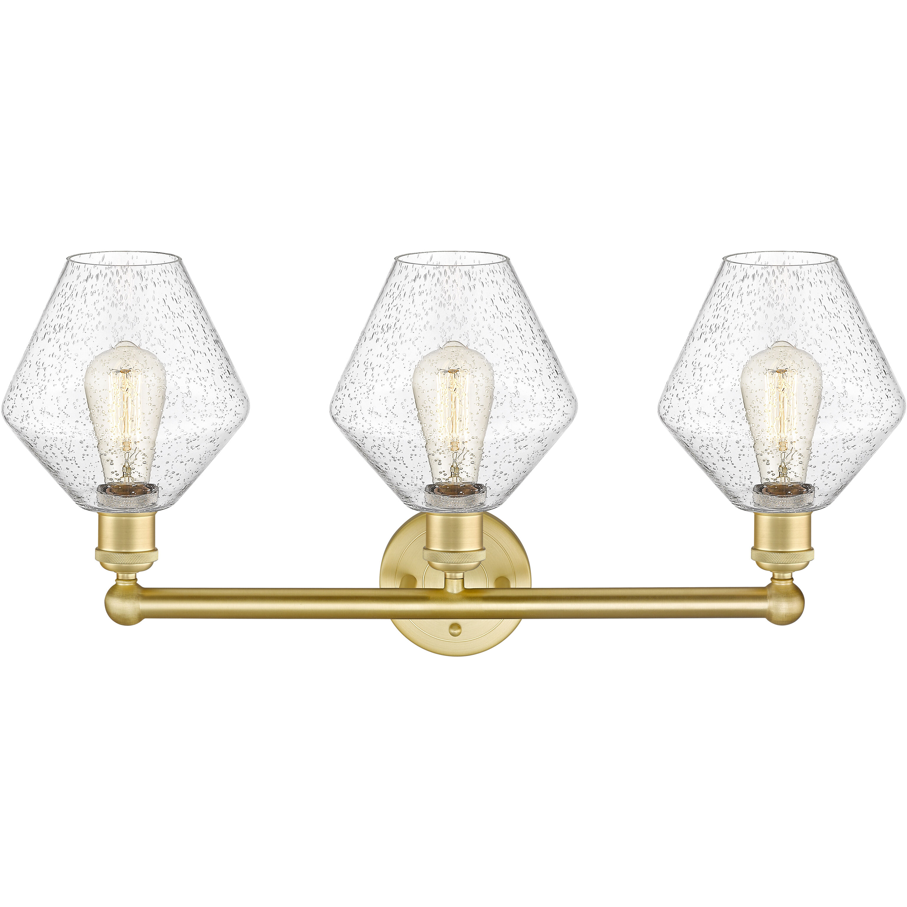 Cindyrella 3 Light 26 inch Satin Gold Bath Vanity Light Wall Light in Seedy