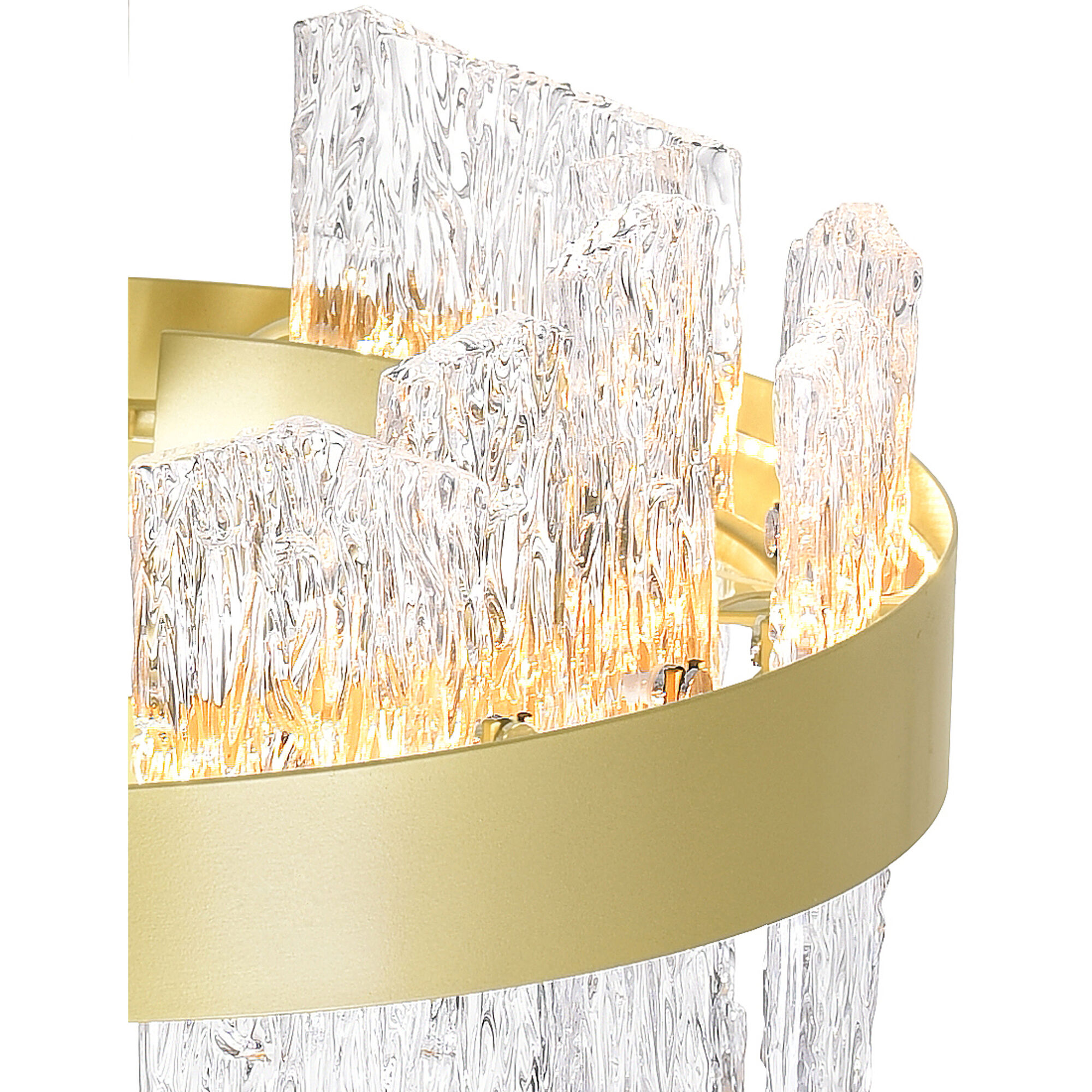 Guadiana LED 32 inch Satin Gold Chandelier Ceiling Light