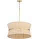 Fairview 4 Light 24.5 inch Brushed Brass Pendant Ceiling Light