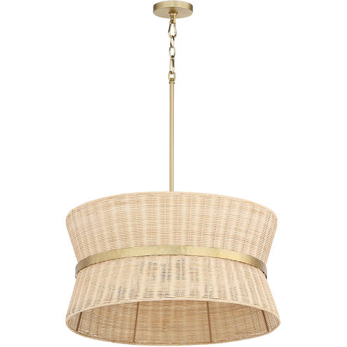 Fairview 4 Light 24.5 inch Brushed Brass Pendant Ceiling Light