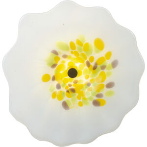 Viejo Yellow Art Glass Wall Decor