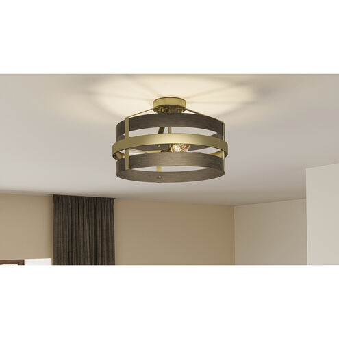 Gadsen 3 Light 16 inch Champagne Gold Semi-Flush Mount Ceiling Light