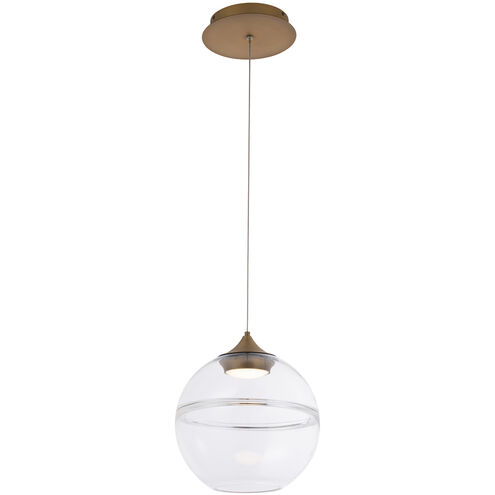 Bistro LED 14 inch Aged Brass Pendant Ceiling Light, dweLED