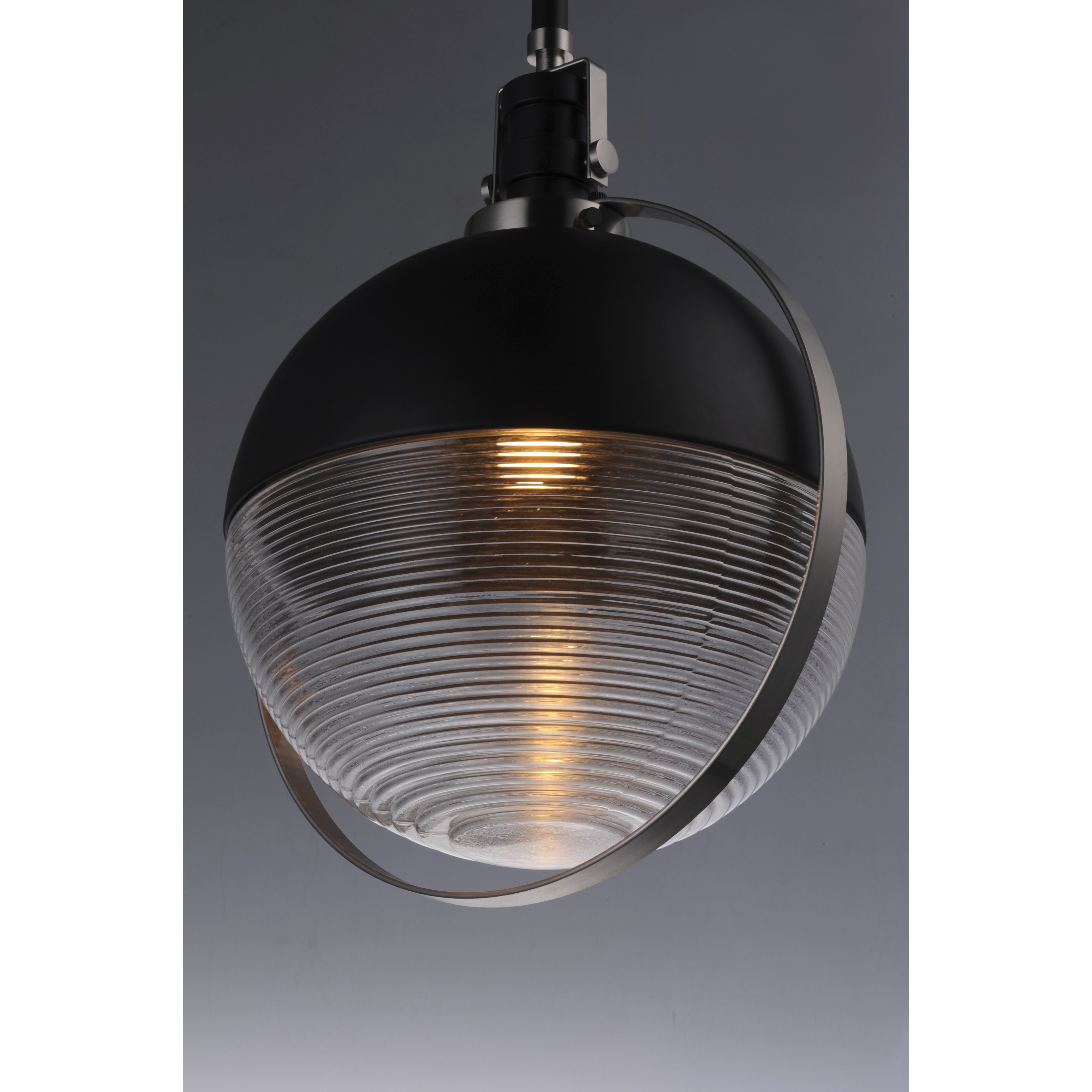 Axiom LED 12.25 inch Black/Satin Nickel Single Pendant Ceiling Light